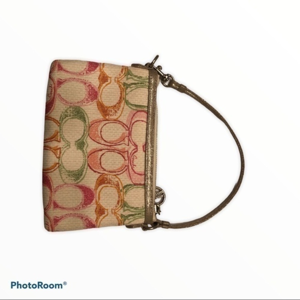 Coach poppy mini bag baguette multicolor Scribble - Picture 4 of 12